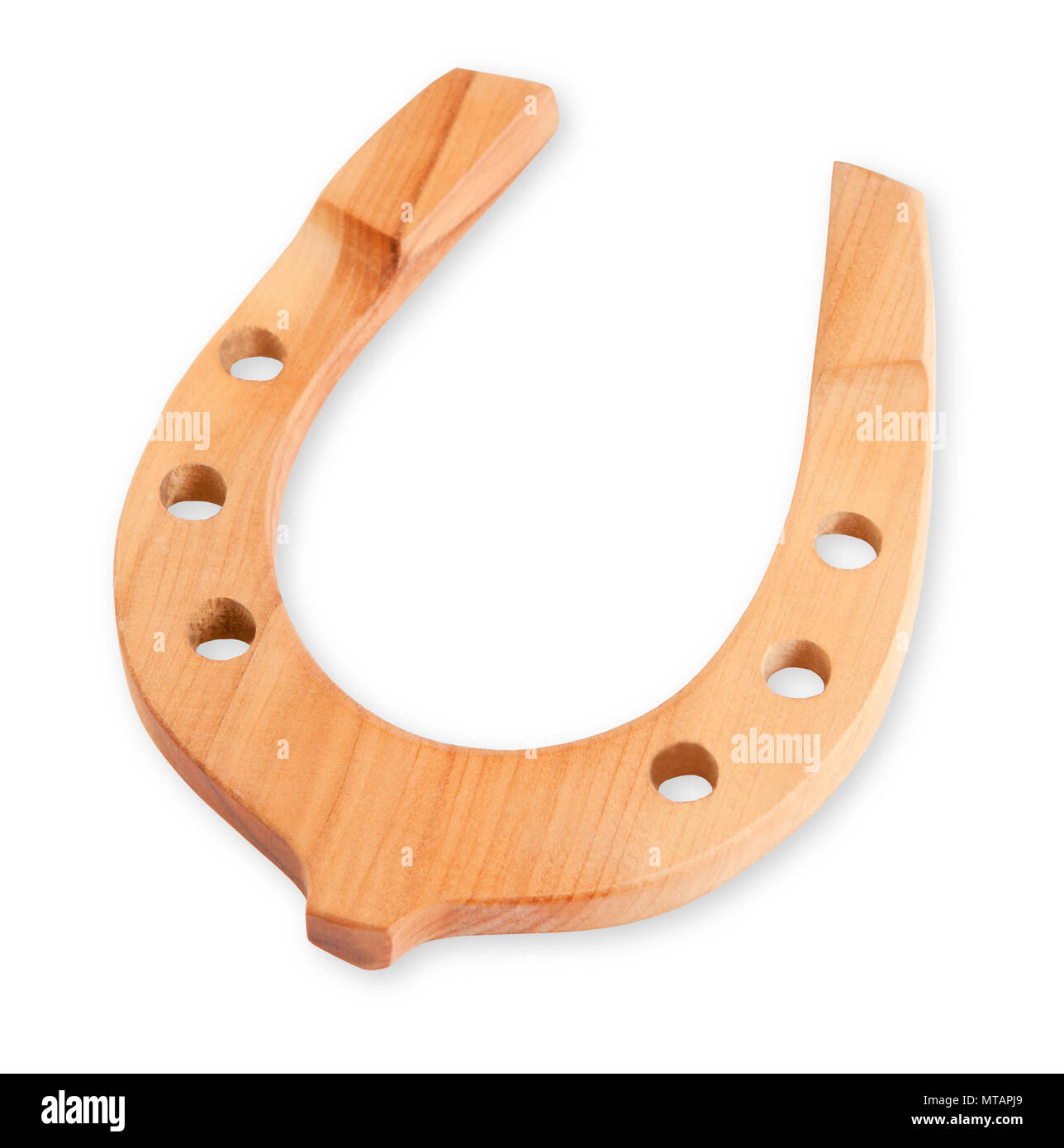 decorative horseshoe, wooden horseshoe, isolated on white background