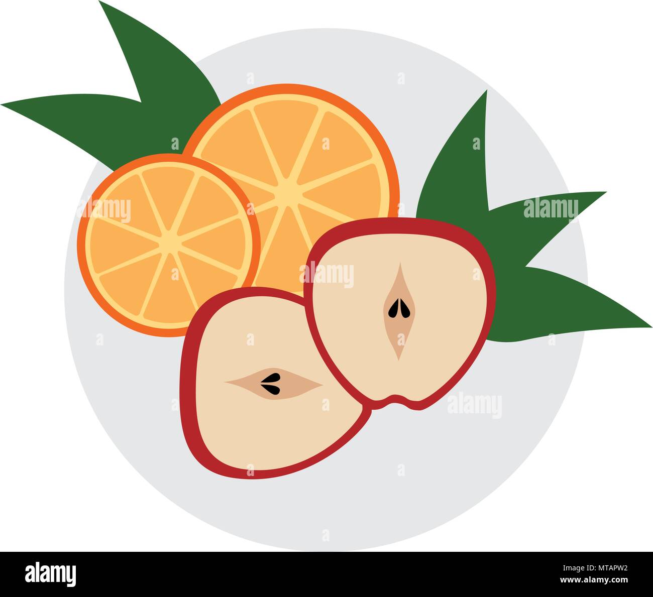 delicious set fruits in dish healthy food Stock Vector Image & Art - Alamy