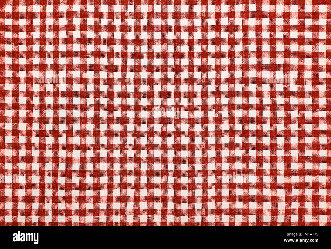 Red checkered napkin. Stock Photo
