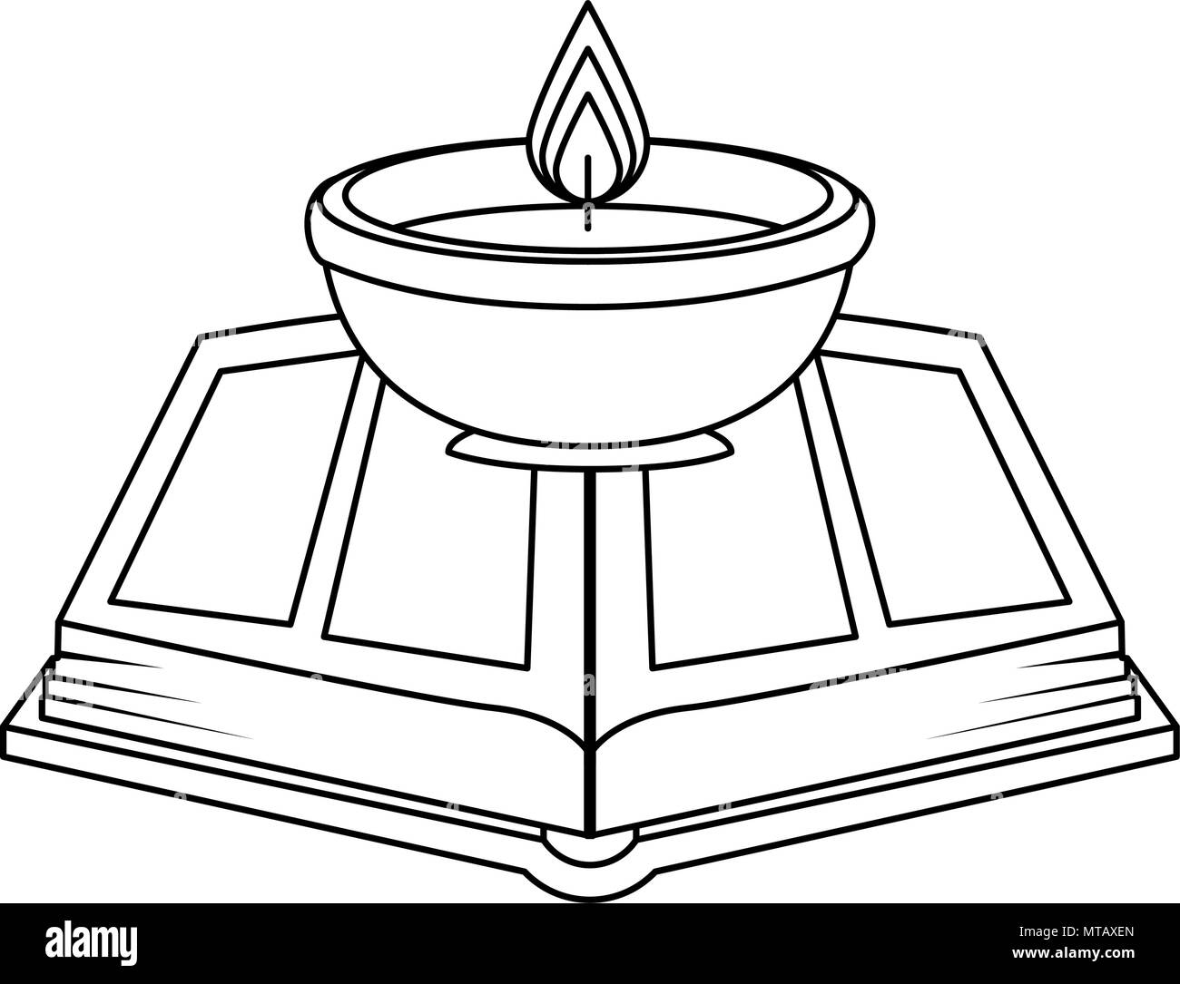 sacred book with candles religious icon Stock Vector Image & Art Alamy