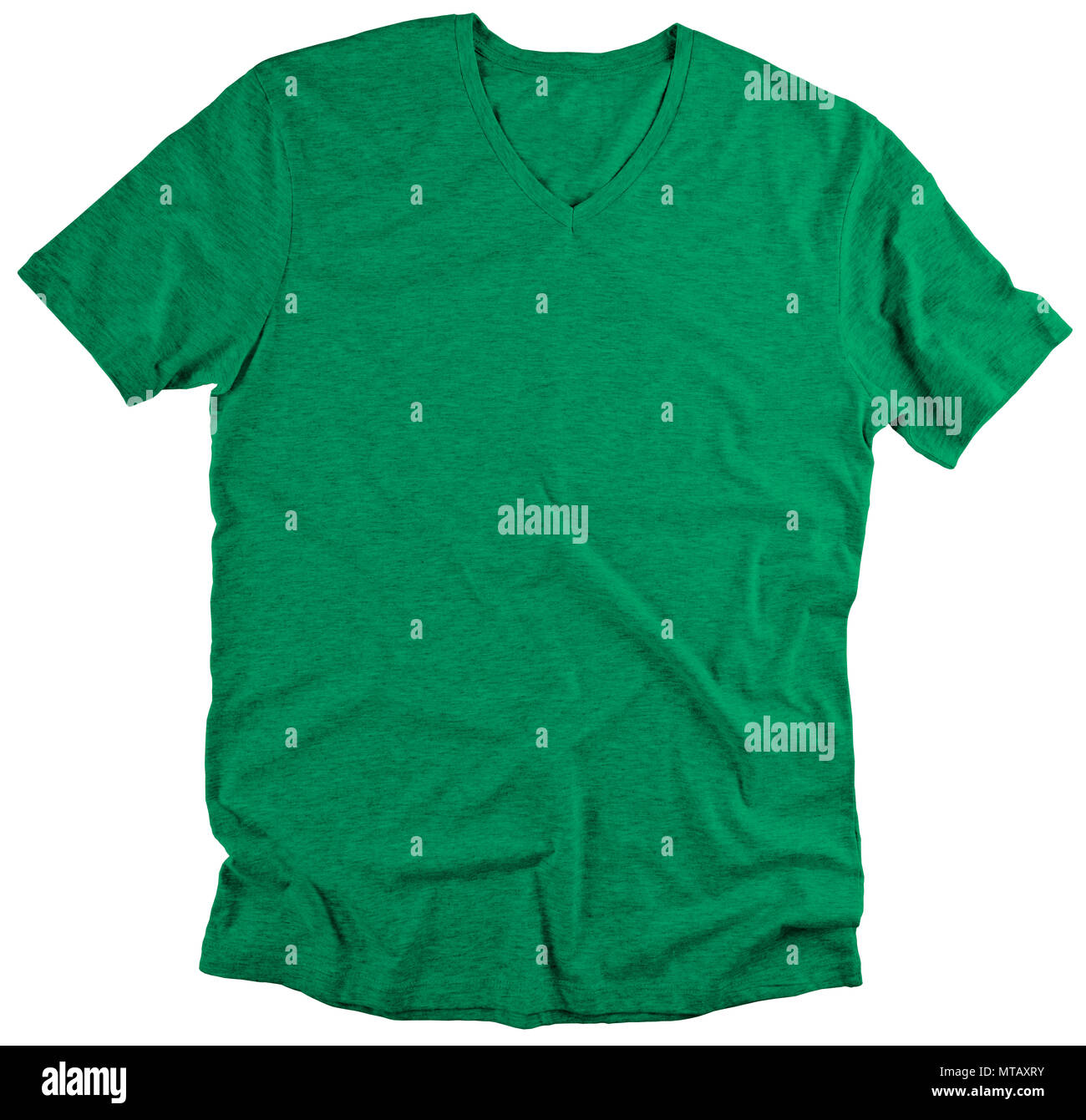 Front view of green tshirt on white background Stock Photo Alamy