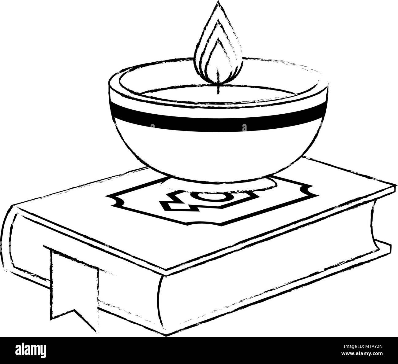sacred book with candles religious icon Stock Vector Image & Art Alamy