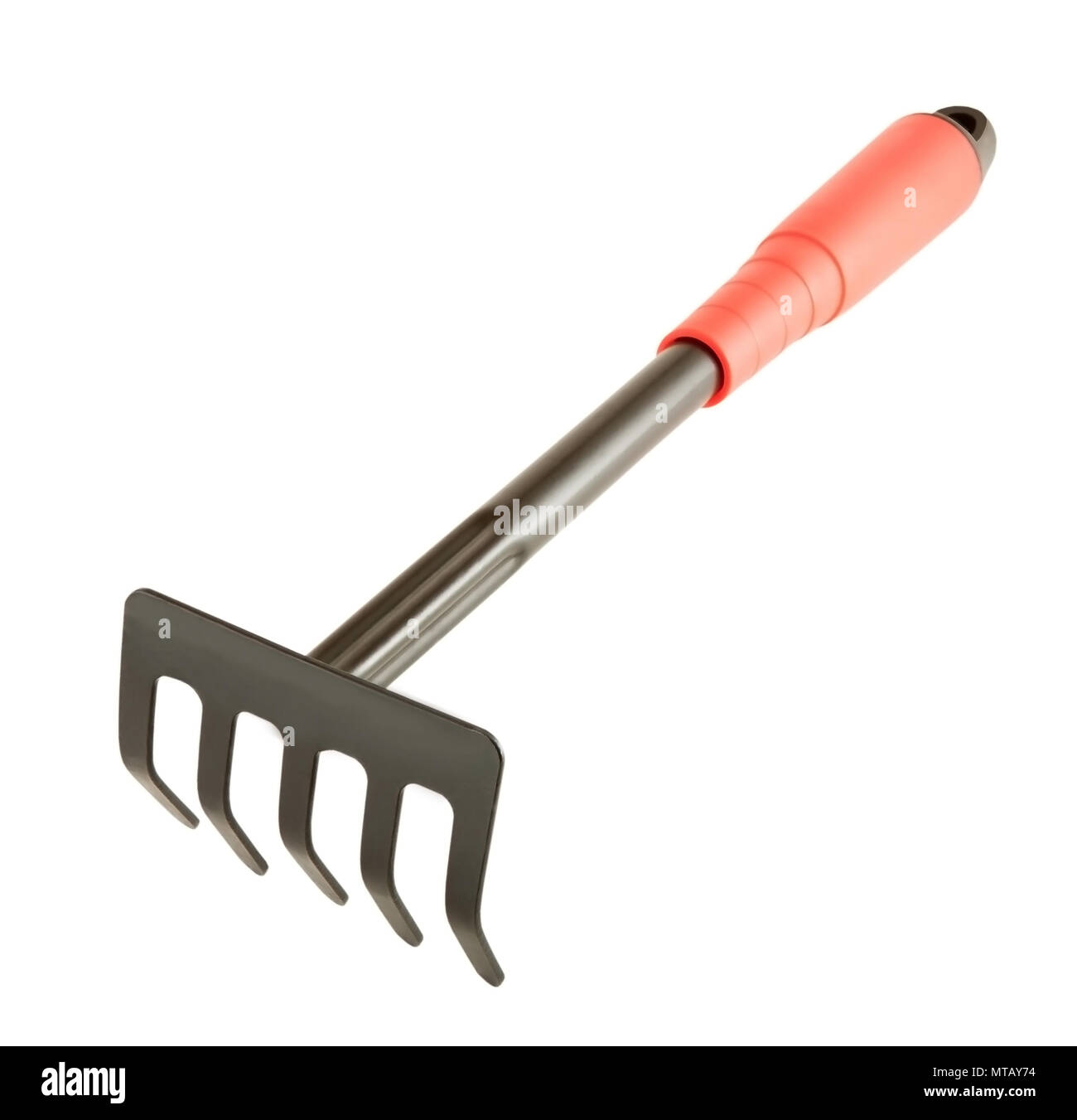 Garden rake isolated on a white background Stock Photo Alamy