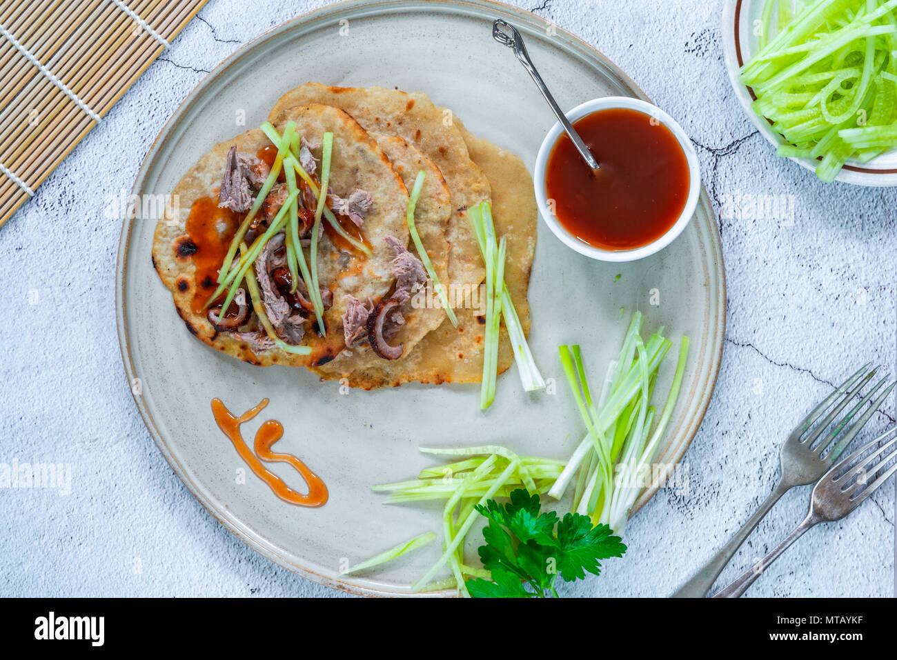 Peking Duck with Mandarin Pancakes & Plum Sauce Recipe