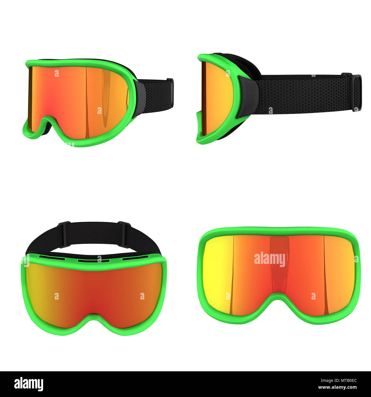 Set of SKI Snowboard Goggles Stock Photo Alamy