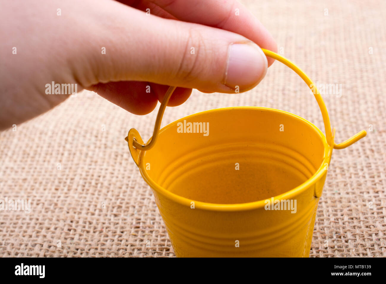 Old style metal buckets made of metal Stock Photo Alamy