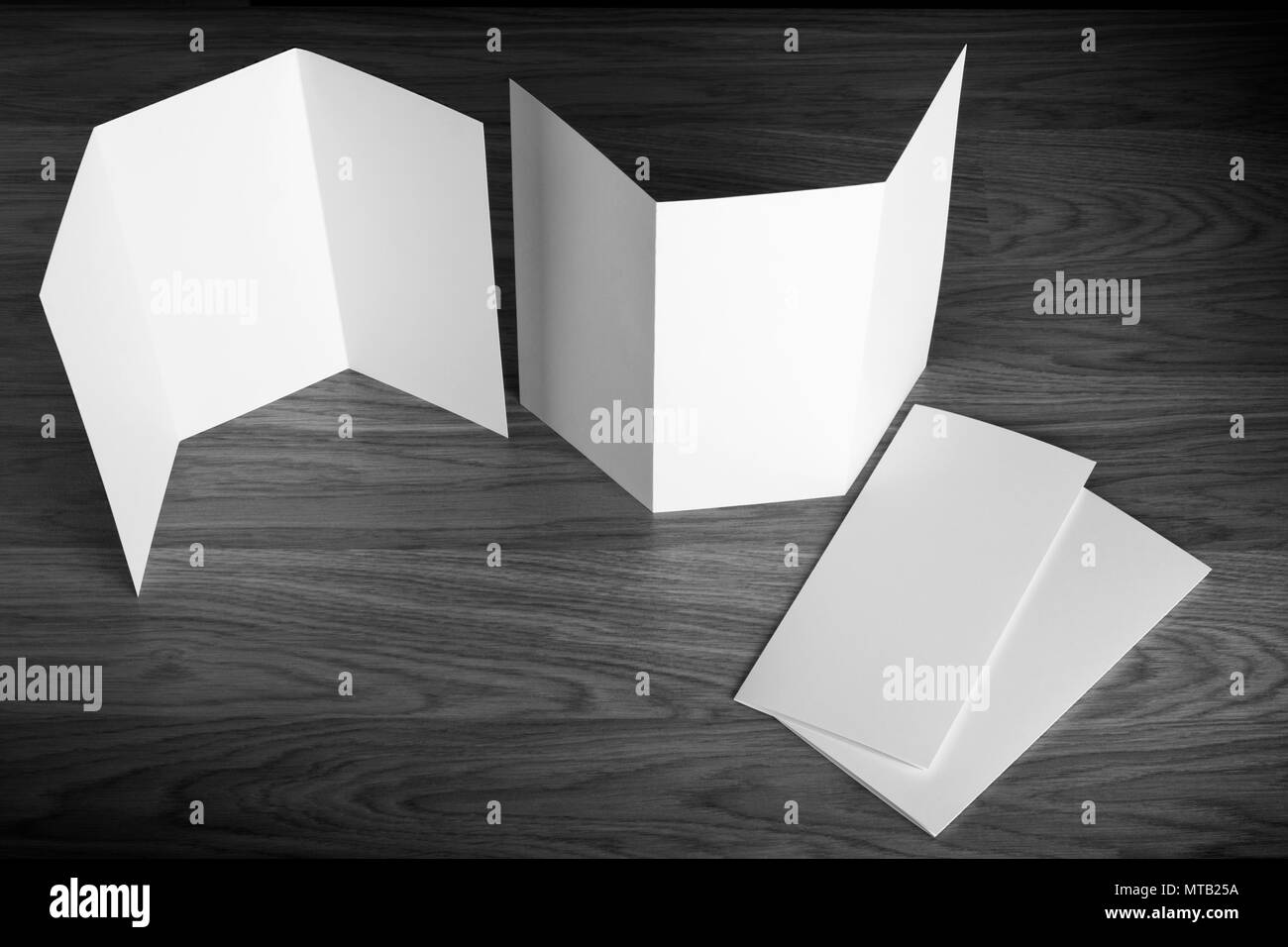 blank white folding paper flyer, identity design, corporate templates