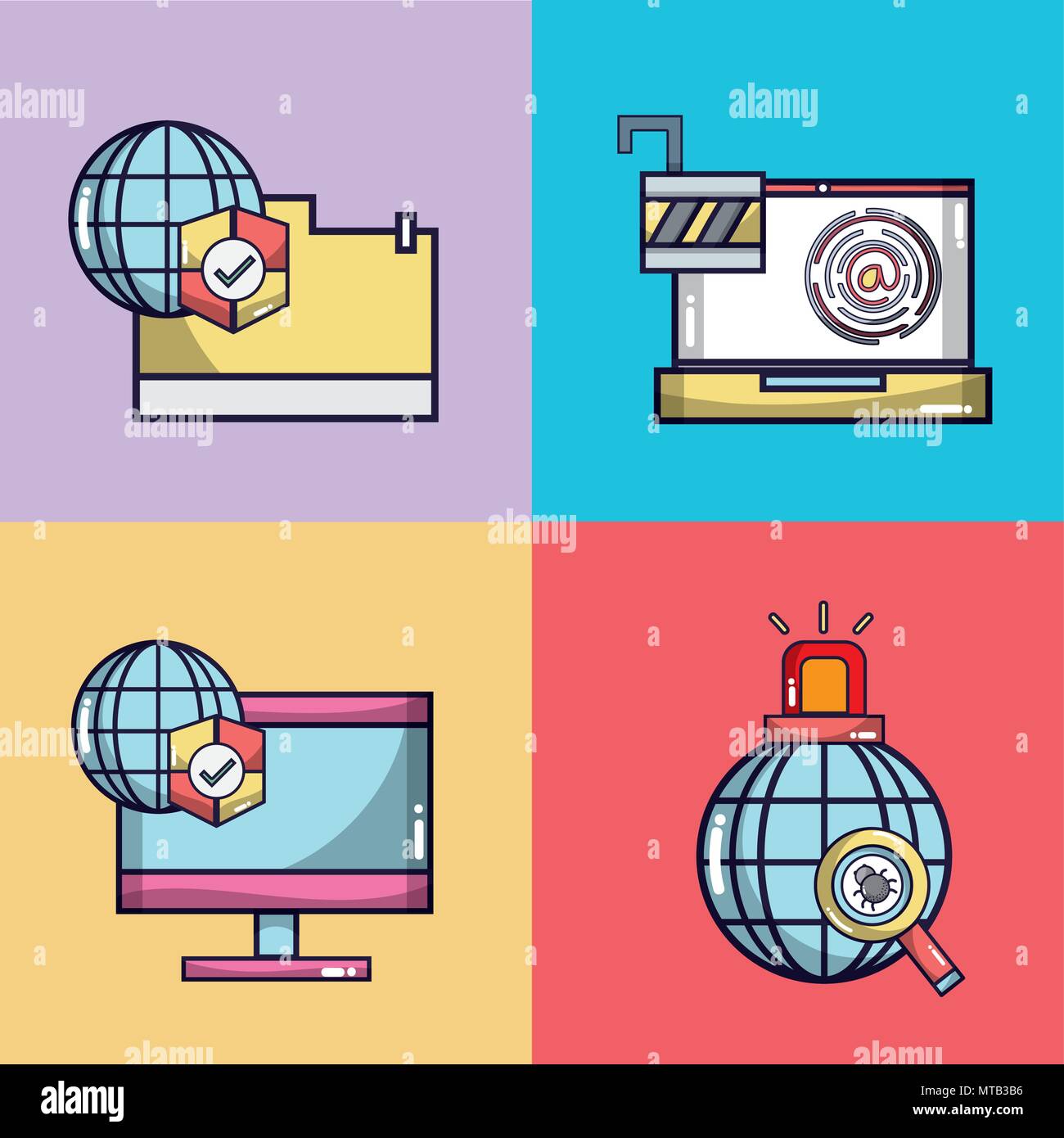 Security system for electronic devices Stock Vector Image & Art - Alamy