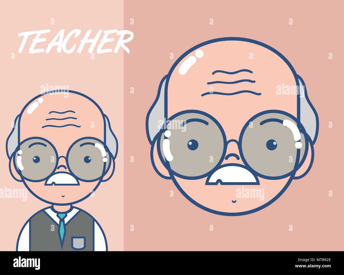 Cute school teacher cartoon Stock Vector