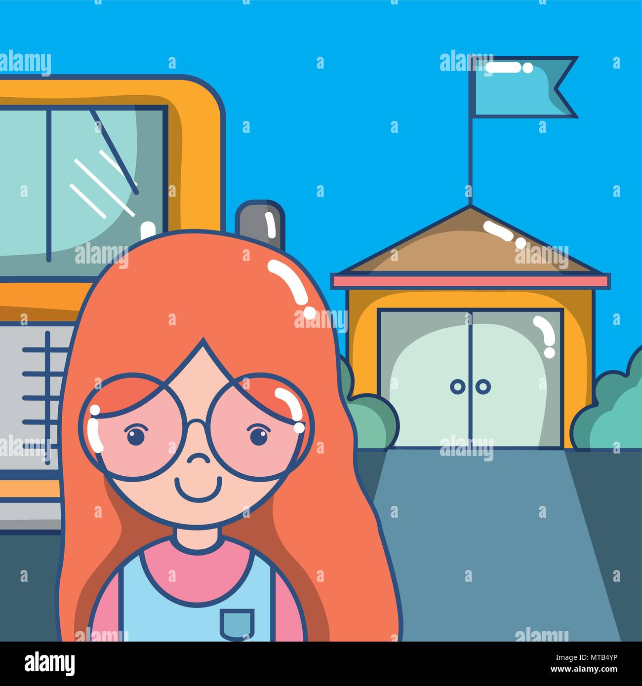 Elementary school cartoons Stock Vector Image & Art - Alamy