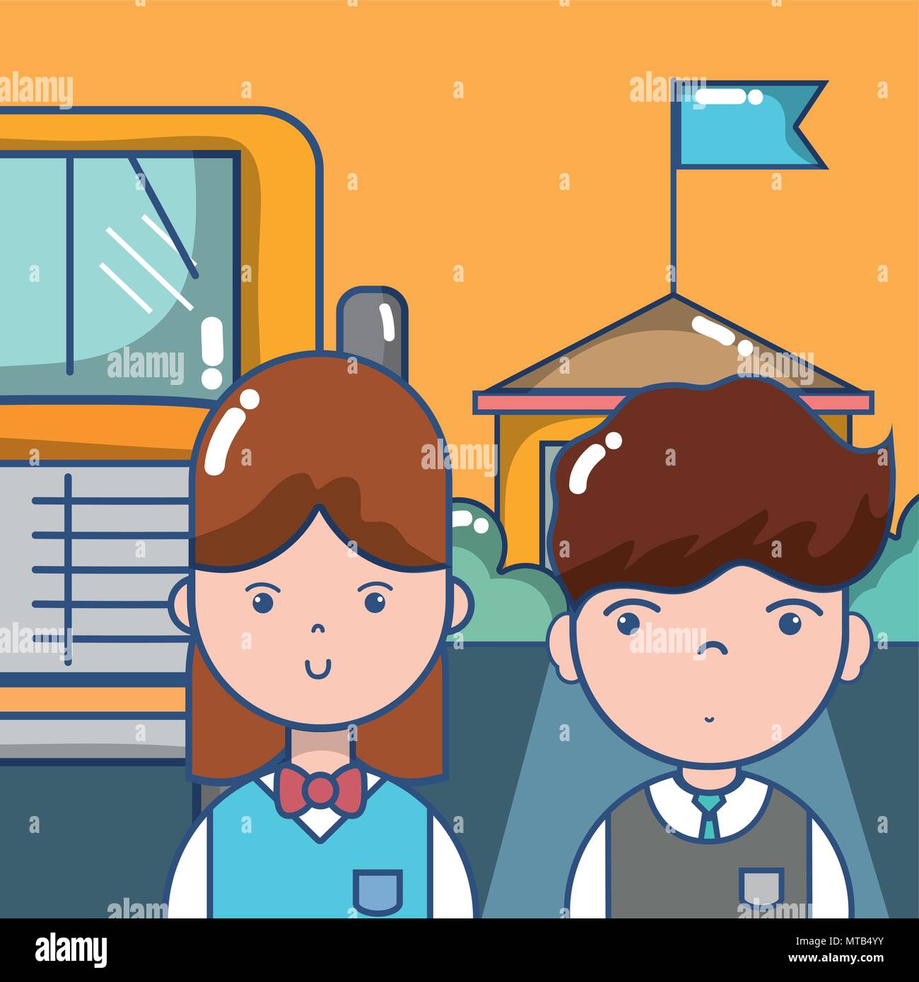 Elementary school cartoons Stock Vector Image & Art - Alamy