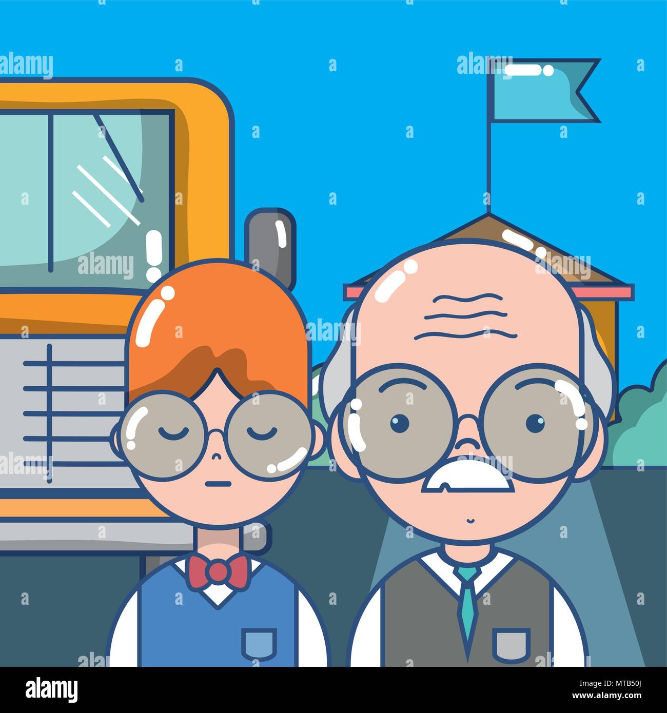 Elementary school cartoons Stock Vector Image & Art - Alamy