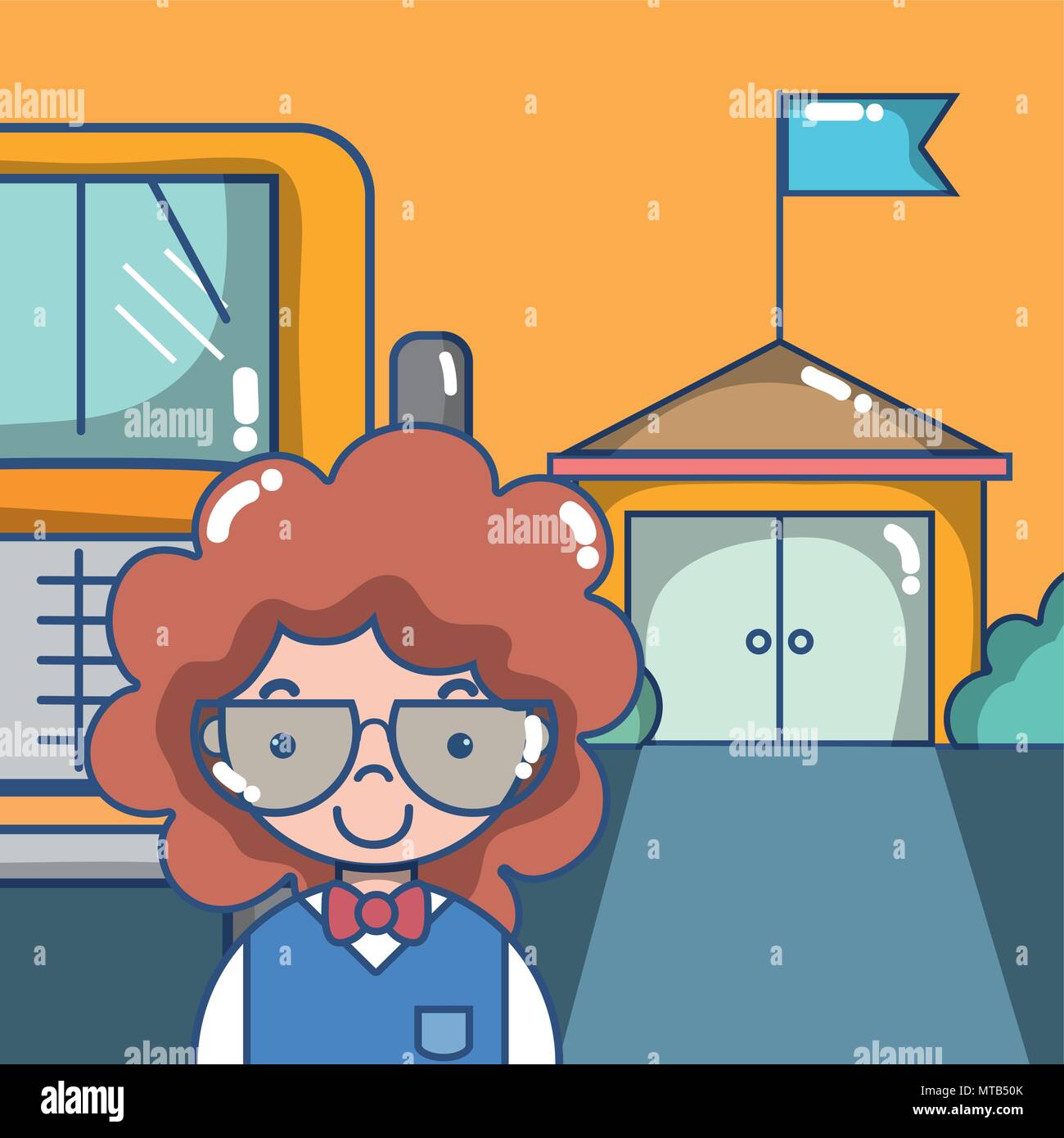 Elementary school cartoons Stock Vector Image & Art - Alamy