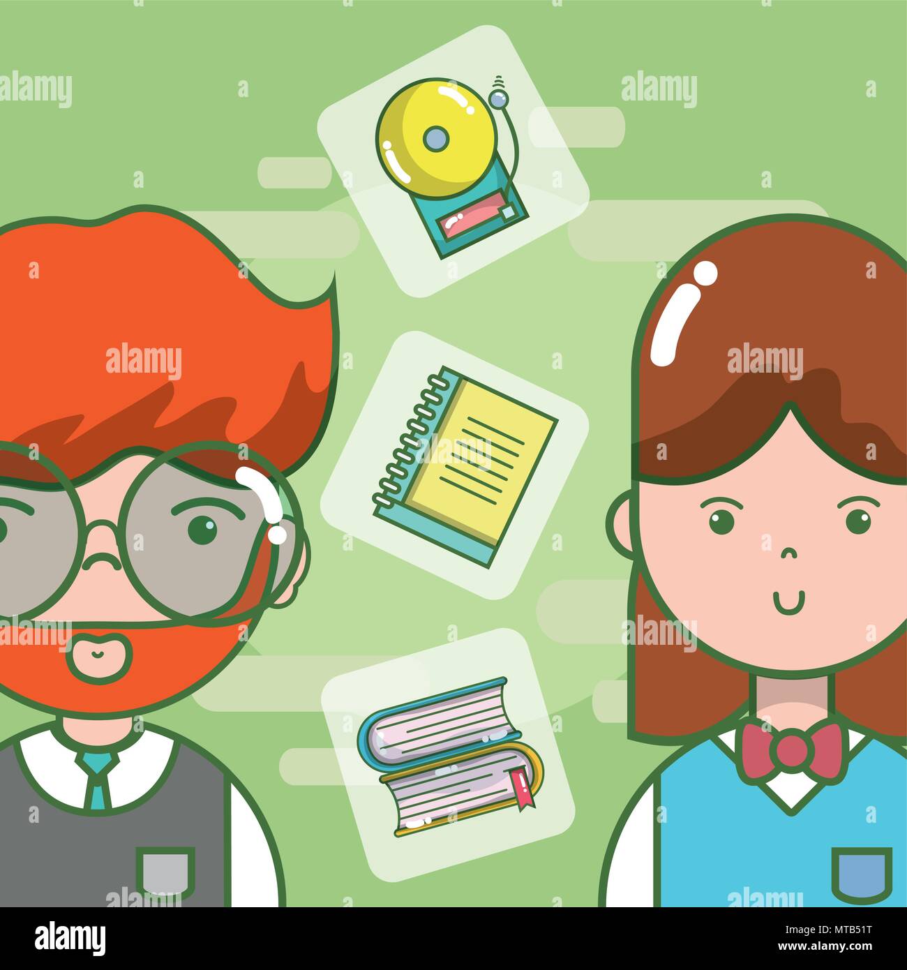 School and teachers cartoon Stock Vector Image & Art - Alamy