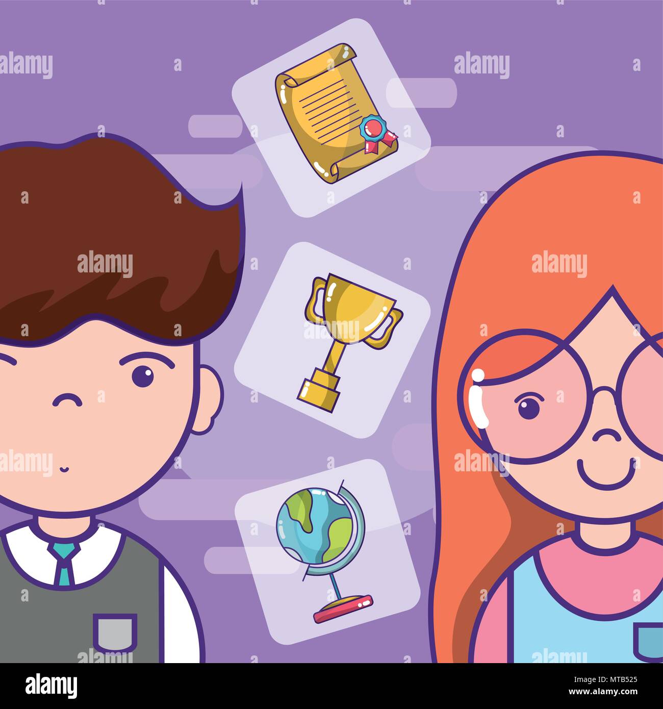 Students and school cartoons Stock Vector Image & Art - Alamy