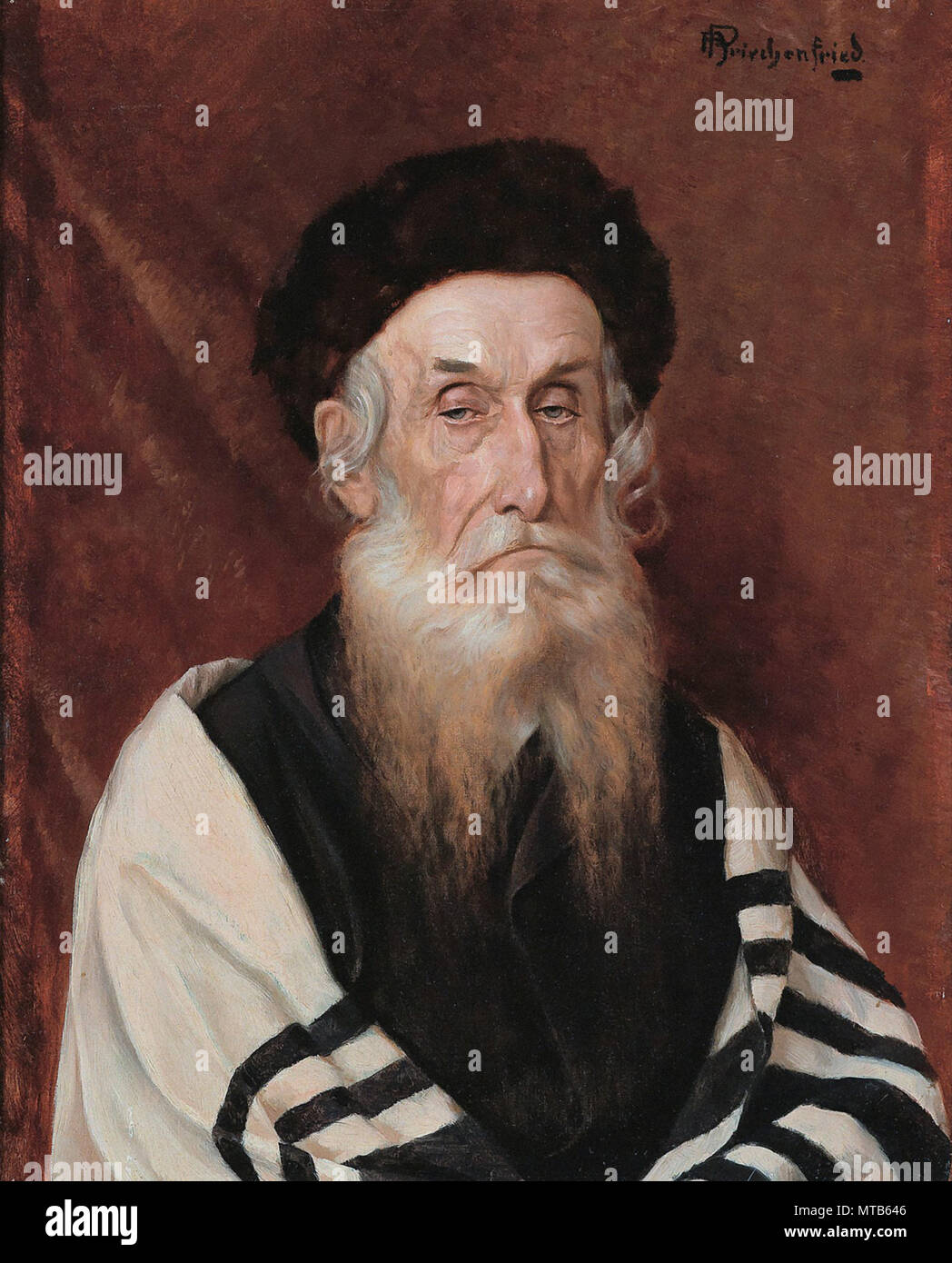 Priechenfried Alois Heinrich - Nachdenklicher Rabbiner Stock Photo