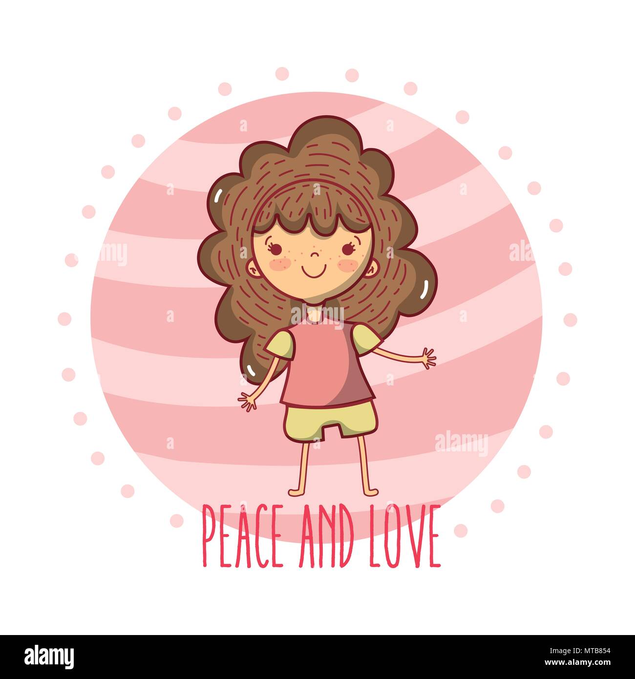 Peace and love cartoons Stock Vector Image & Art - Alamy