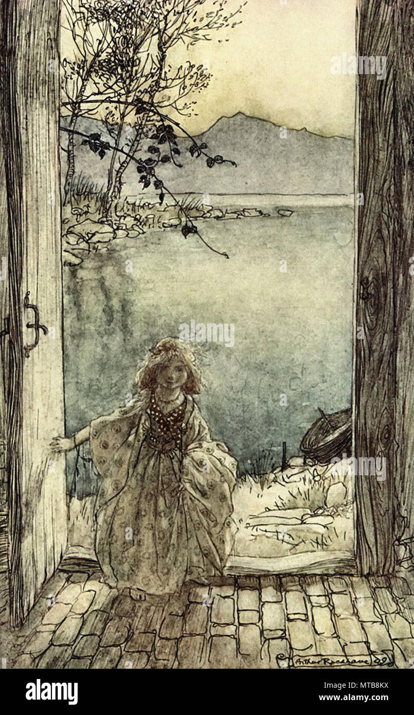 Arthur Rackham Leinwandbild Undine verschwindet in der Donau