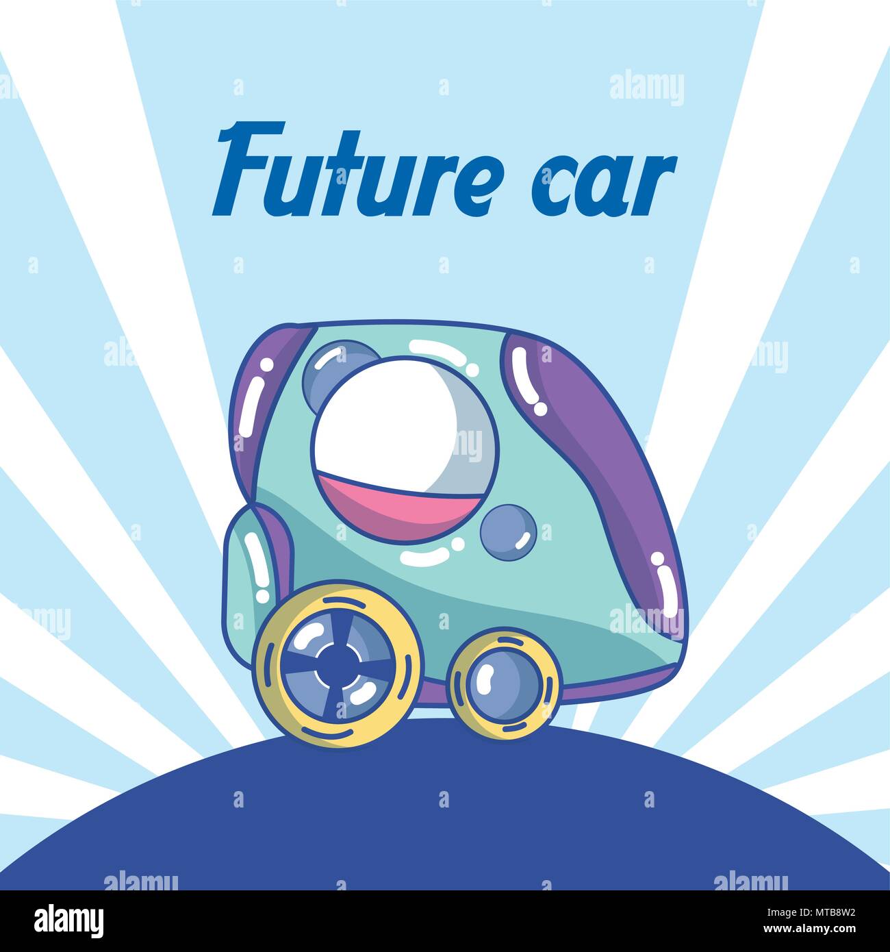 Future car cartoon concept Stock Vector