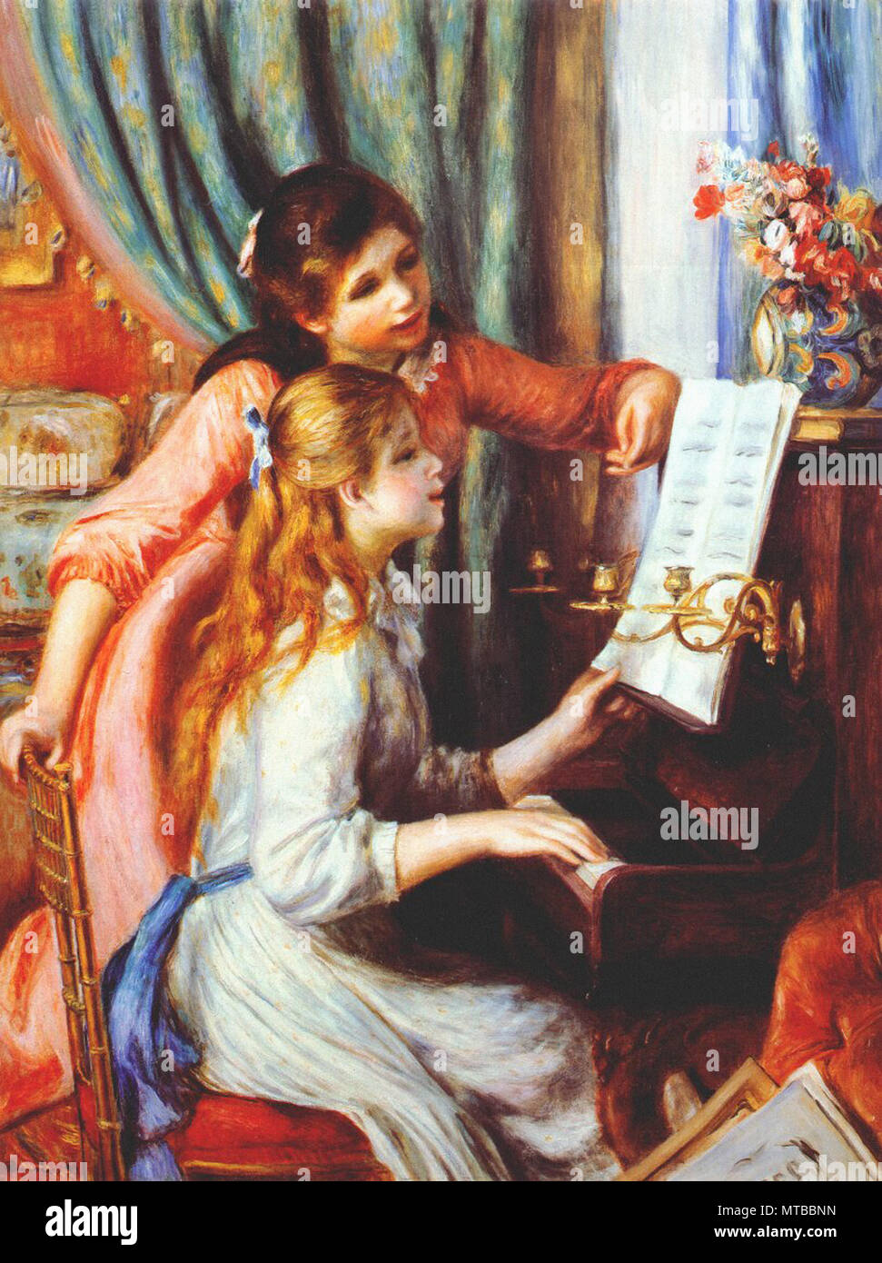 Renoir Pierre-Auguste - Girls at the Piano II 1892 Stock