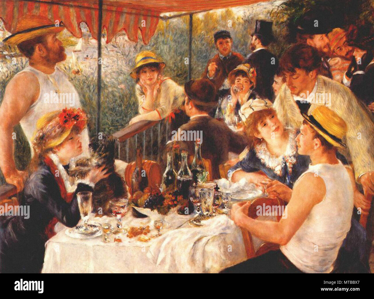 Renoir Pierre-Auguste - Luncheon of the Boating Party 1881 Stock Photo ...