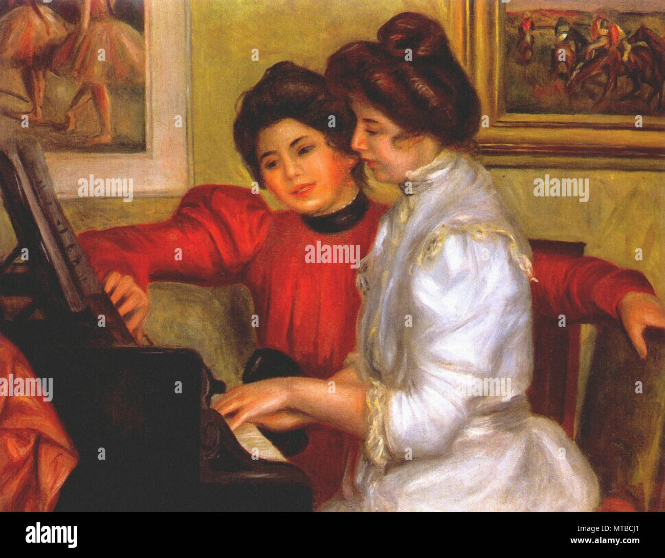 Renoir Pierre-Auguste - Yvonne and Christine Lerolle at the Piano 1897  Stock Photo - Alamy