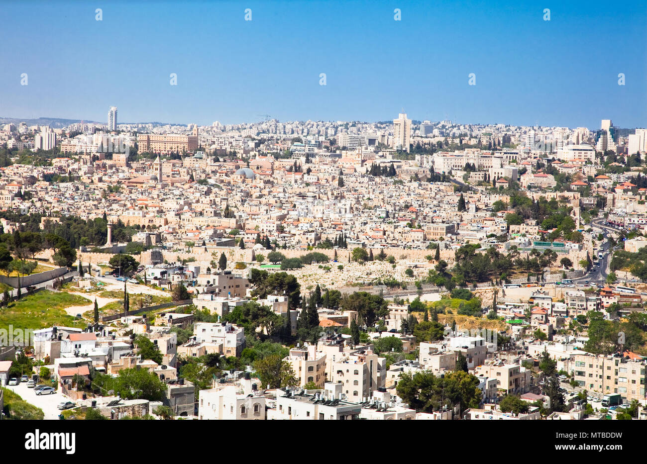 View from old city of jerusalem hi-res stock photography and images - Alamy
