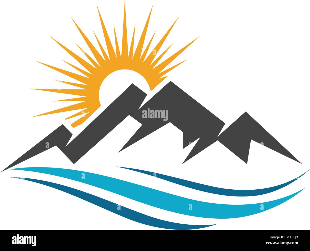Mountain vector icon illustration design template Stock Vector Image ...