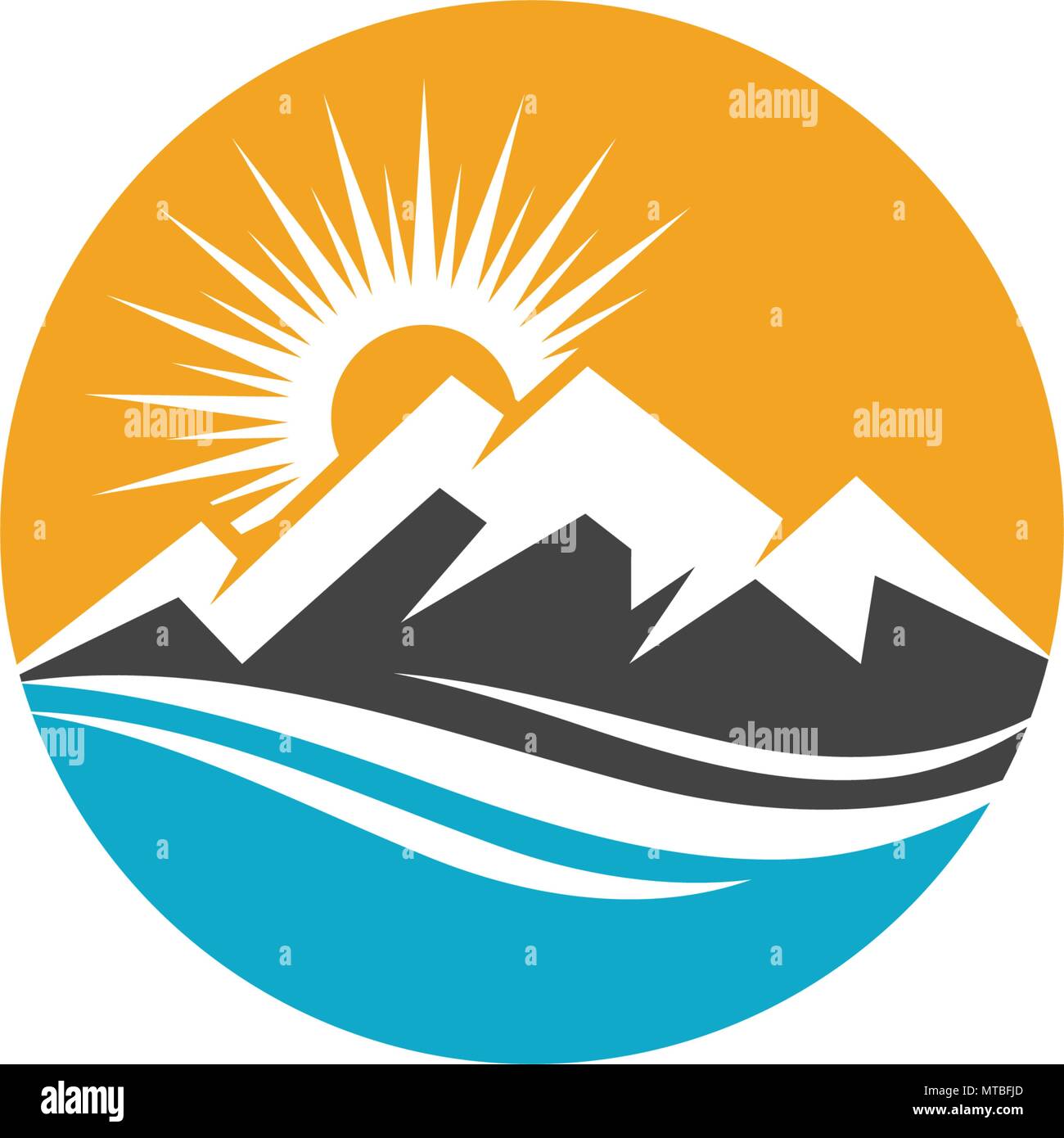 Mountain vector icon illustration design template Stock Vector Image ...