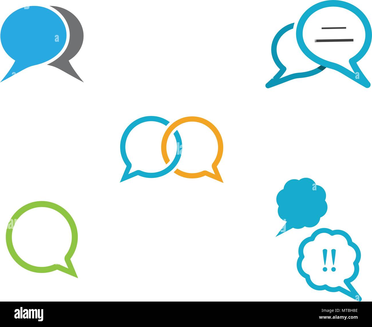 Speech bubble icon Logo template vector illustration Stock Vector