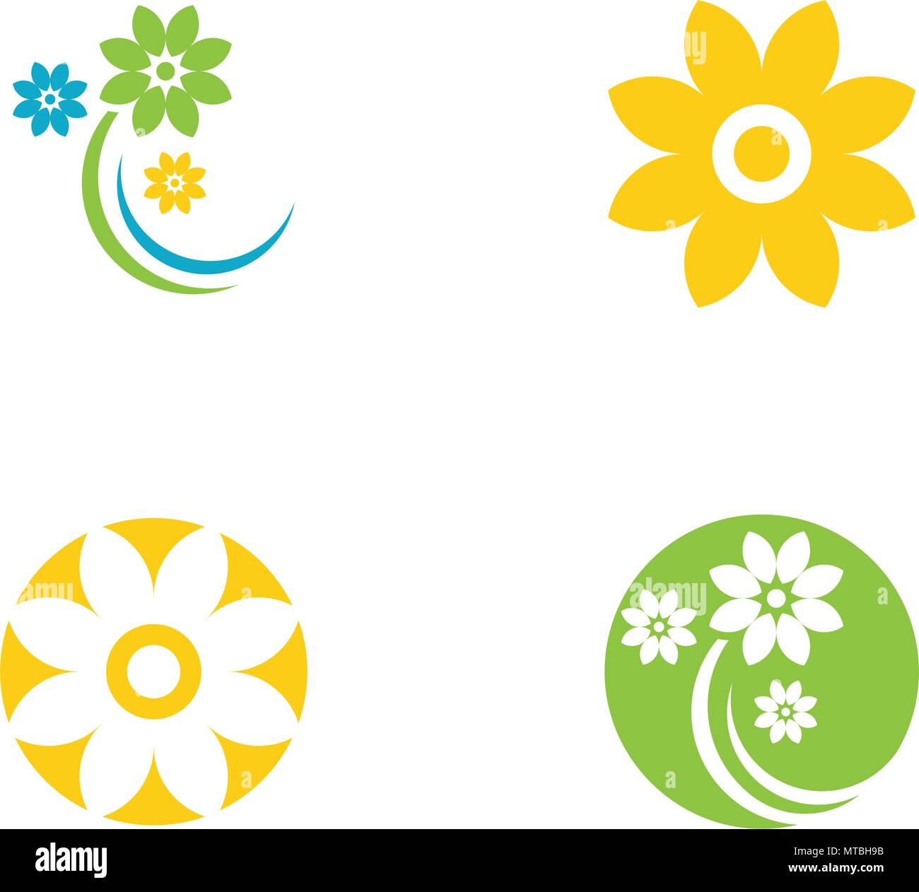 Circle flower logo Cut Out Stock Images & Pictures Alamy