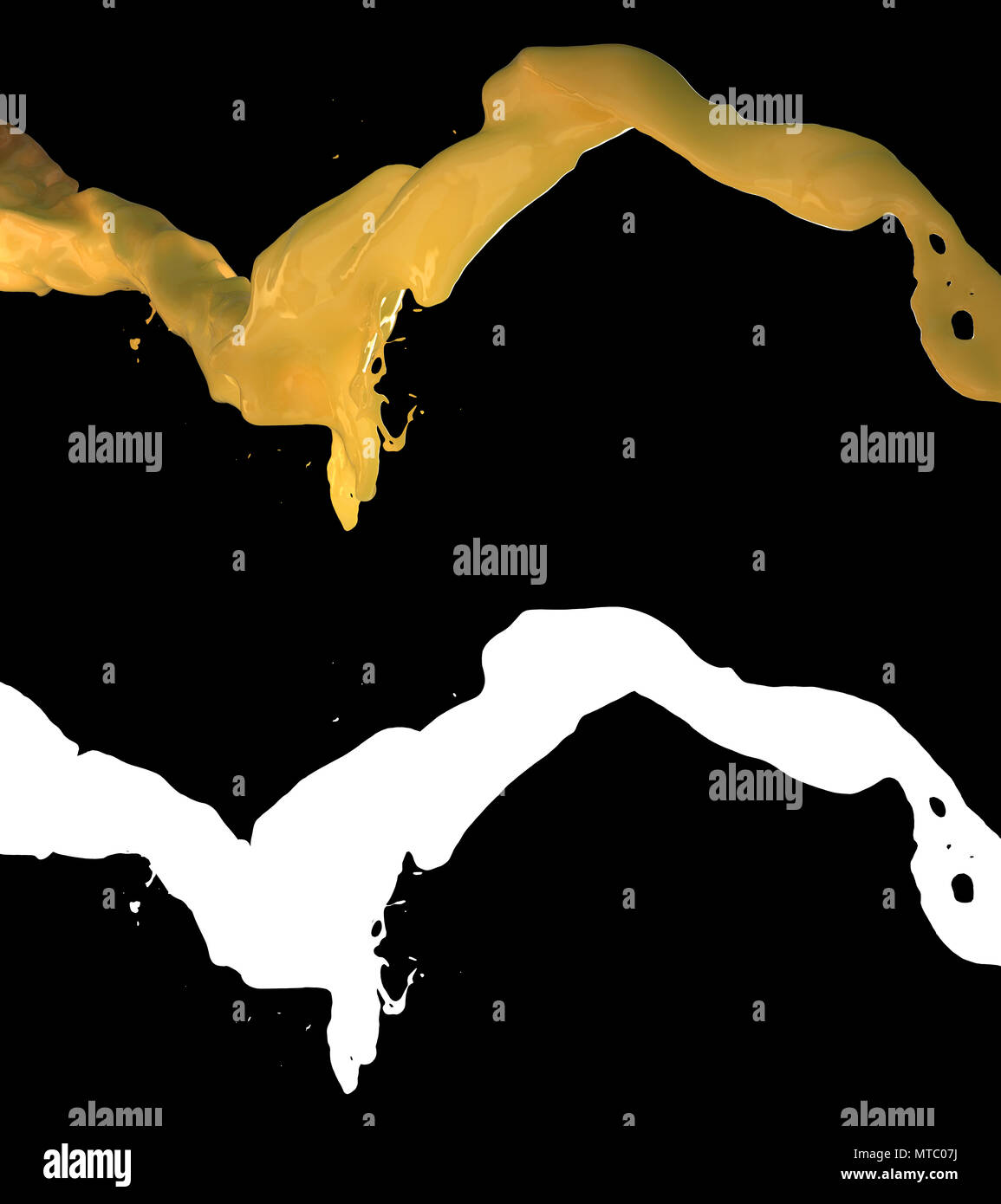 3D illustration of a orange juice flow with alpha Stock Photo Alamy