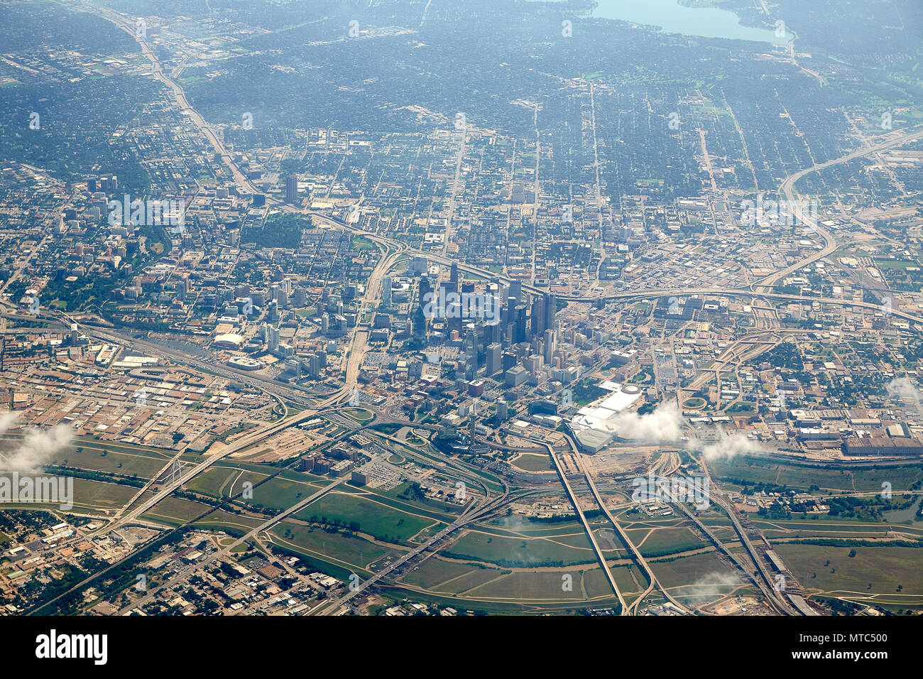 Dallas aerial view in Texas USA Stock Photo Alamy