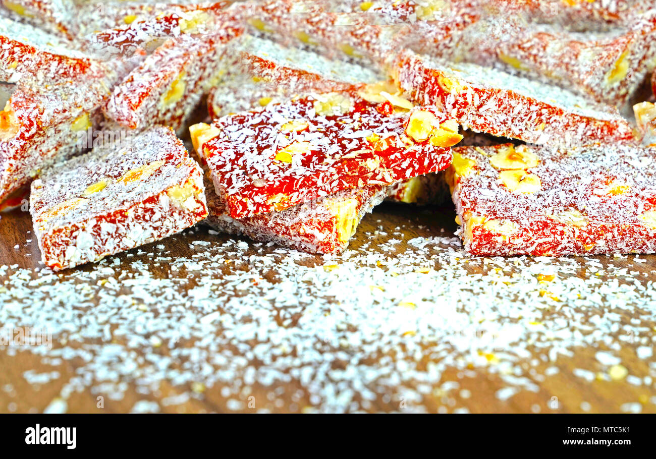 Cezerye dessert, traditional carrot Turkish dessert. Stock Photo