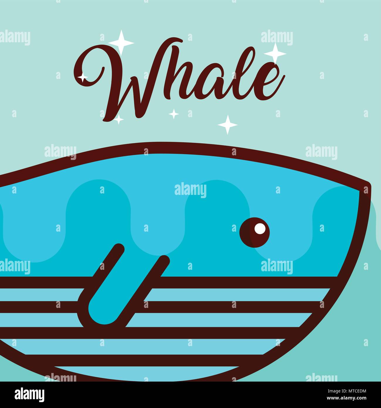 whale sea life cartoon Stock Vector Image & Art - Alamy