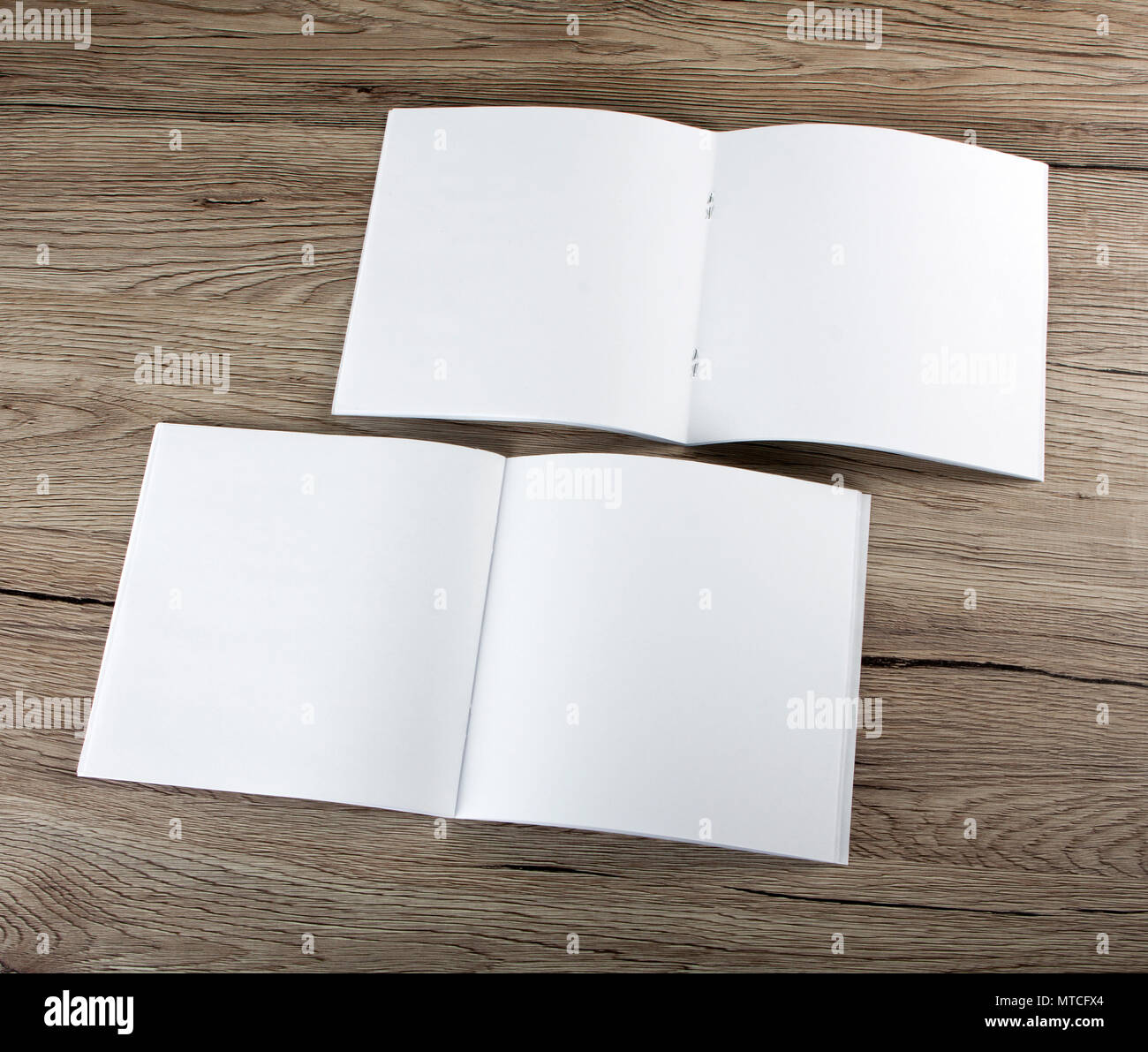 Blank catalog, brochure, magazines, book mock up. Blank opened magazine