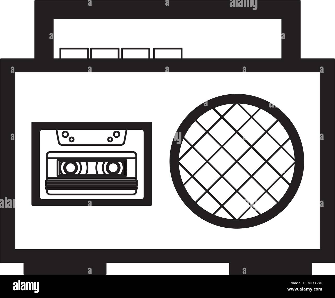 boombox radio cassette audio music vintage Stock Vector Image & Art - Alamy