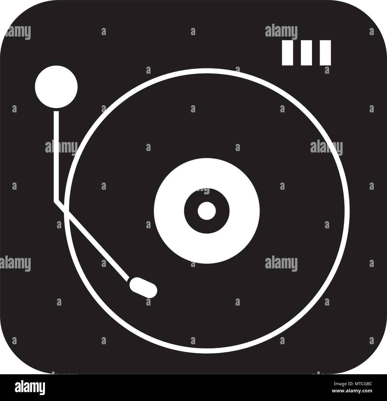 turntable vinyl record music audio vintage retro Stock Vector Image ...