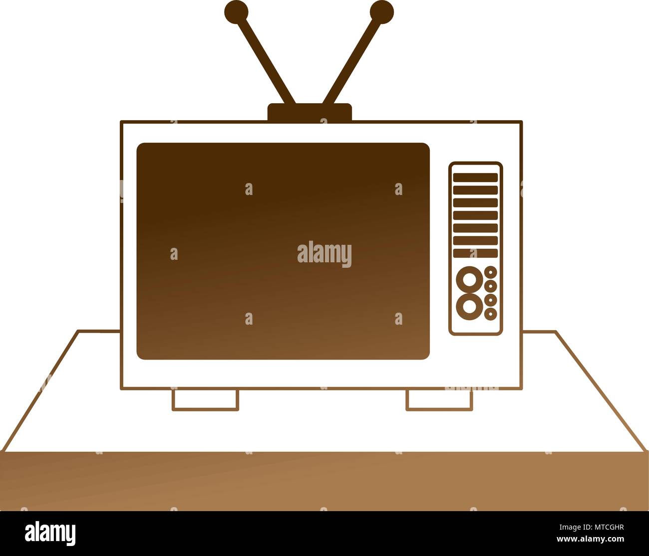 vintage television device retro old Stock Vector Image & Art - Alamy