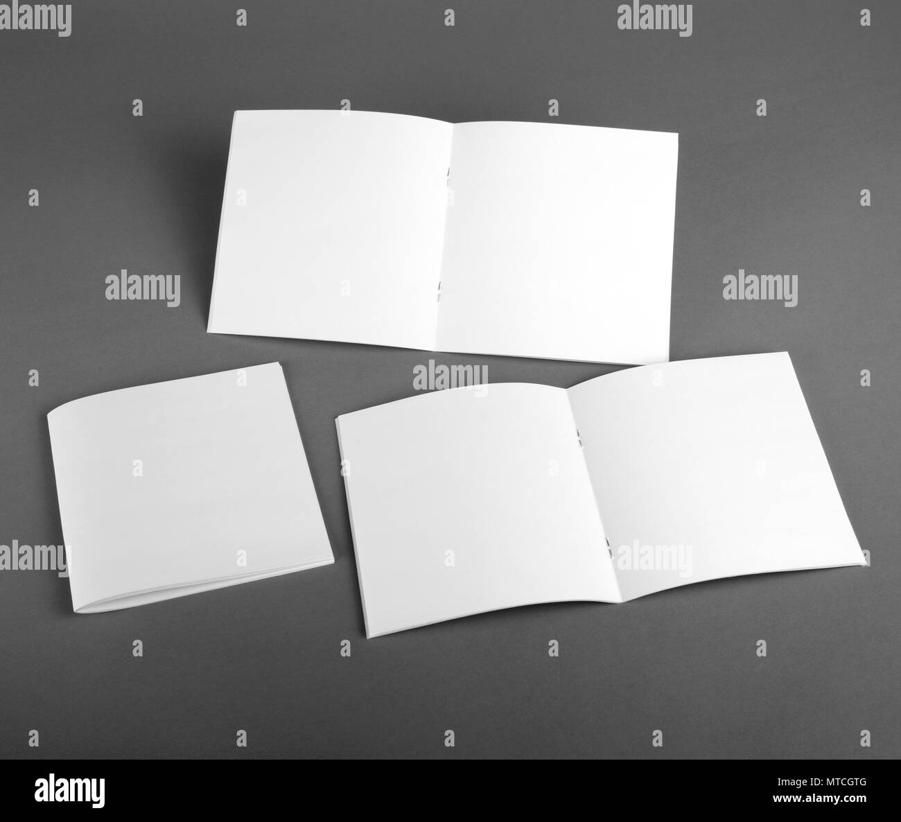 Blank catalog, brochure, magazines, book mock up Stock Photo Alamy