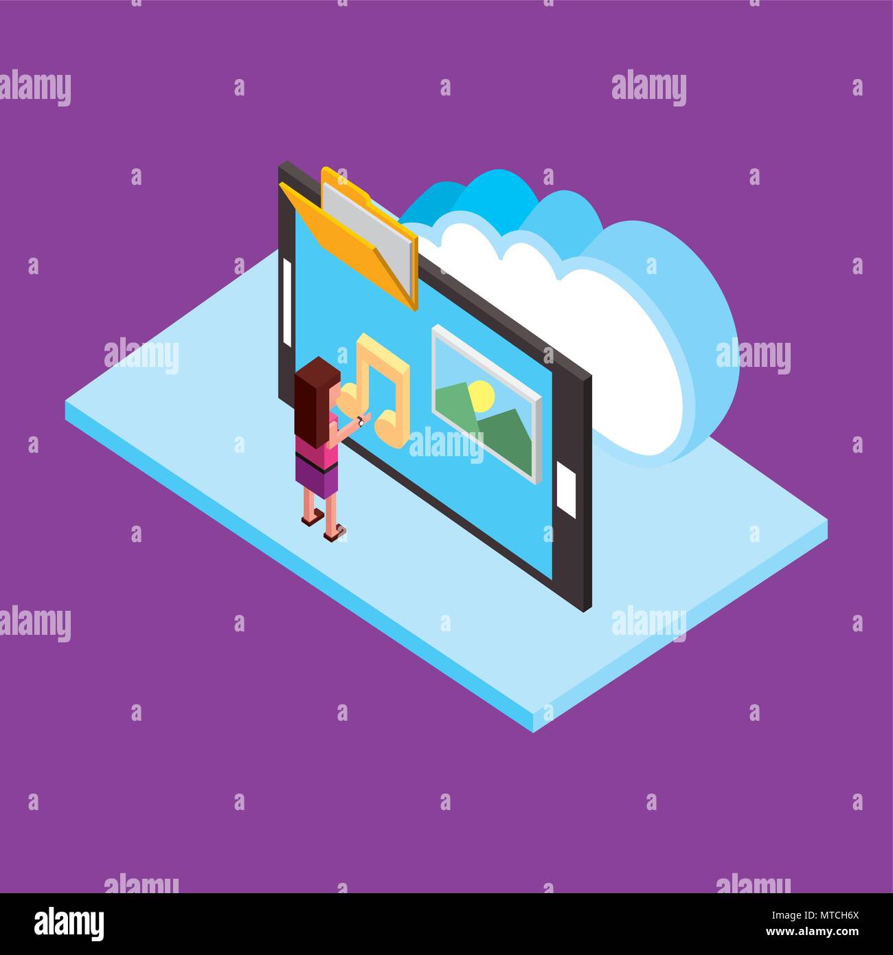 people cloud computing storage Stock Vector Image & Art - Alamy