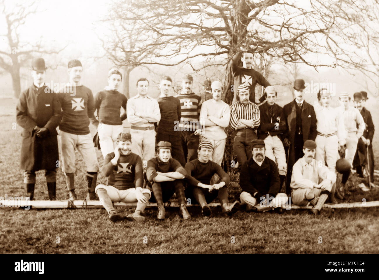 Football Club, St. Matthews, Denmark Hill, London in 1888 Stock Photo