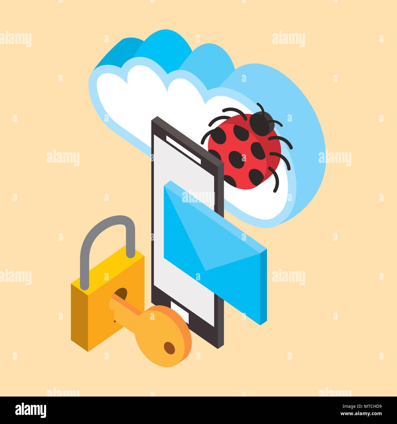 people cloud computing storage Stock Vector
