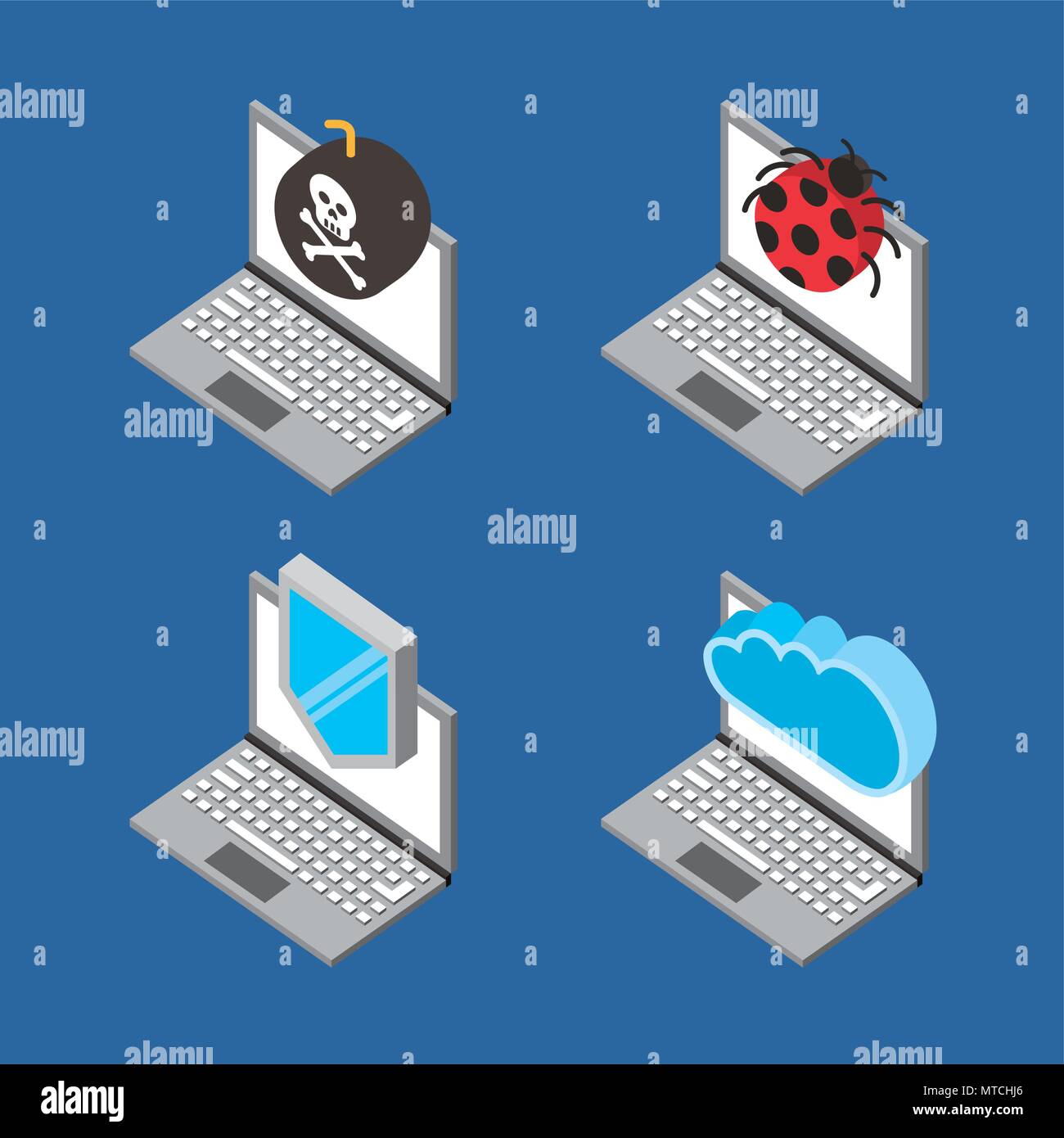 people cloud computing storage Stock Vector