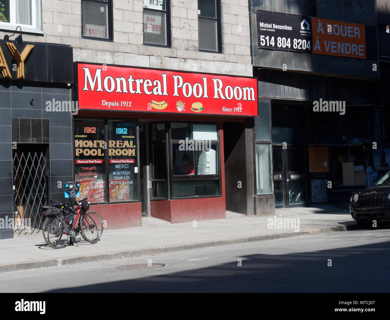 Quebec,Canada.The Montreal Pool Room Stock Photo 187132967 Alamy