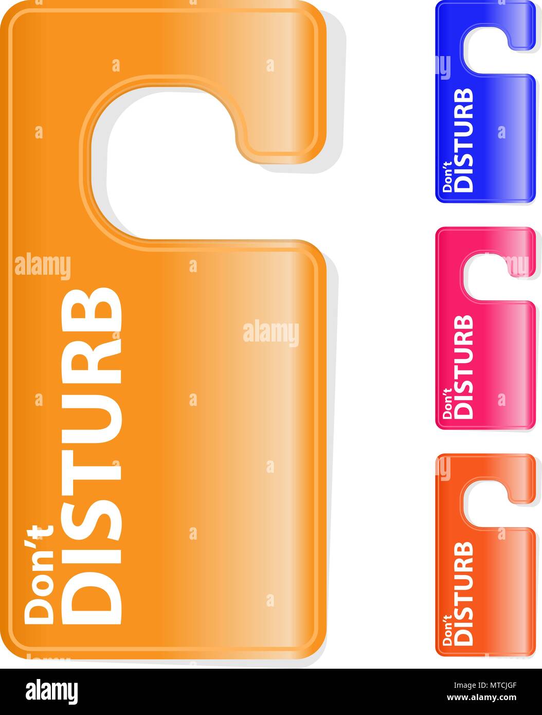Door Hanger Flyer Tags For Room In Hotel Stock Vector Art