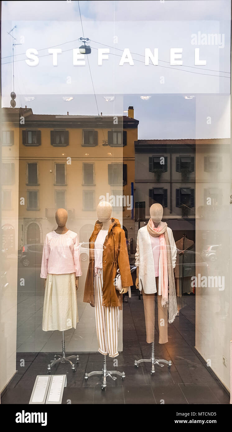 MILAN, ITALY - APRIL 24, 2017: Stefanel store in Milan, Italy. It is an  italian fashion company founded at 1959 by Carlo Stefanel Stock Photo -  Alamy