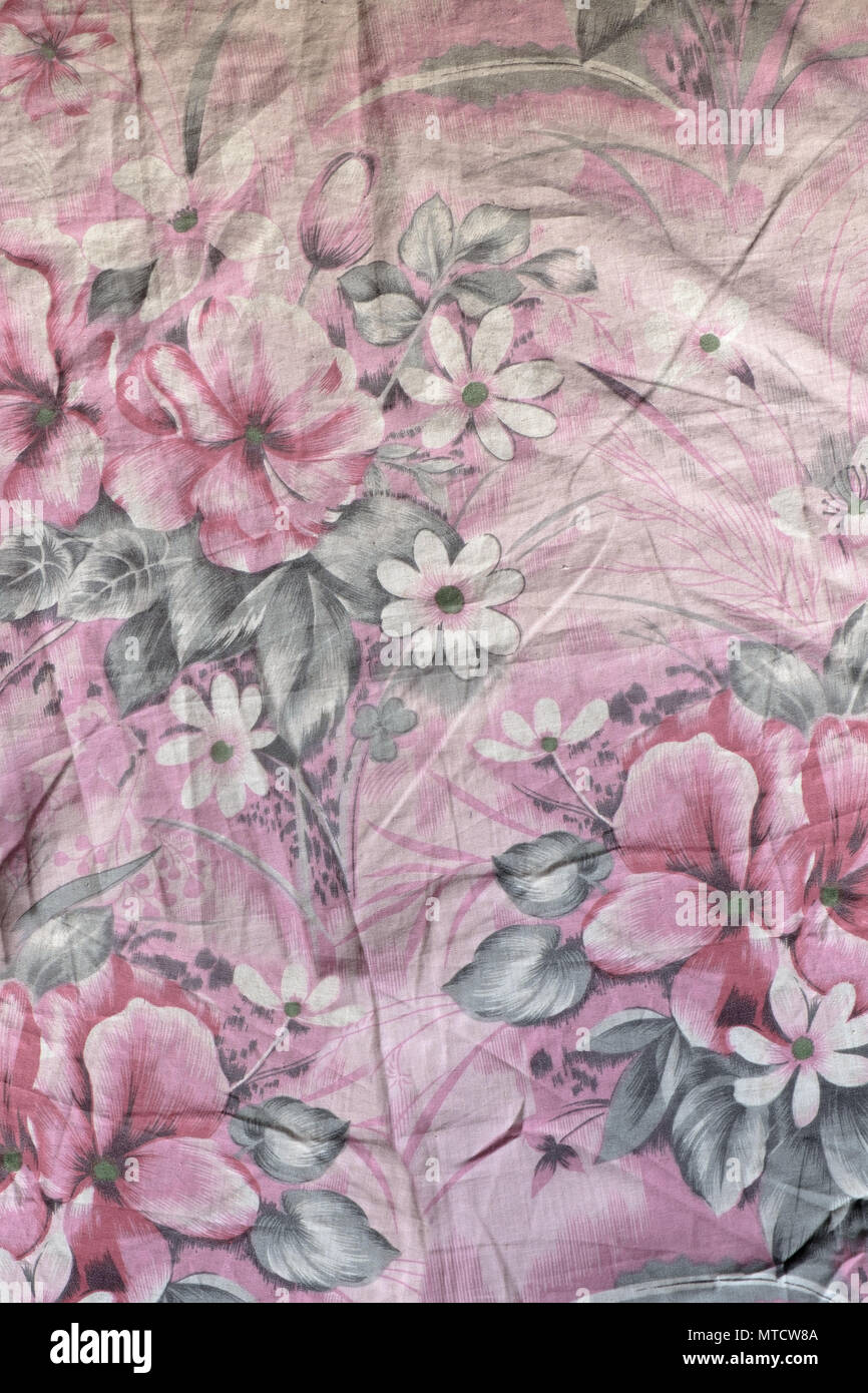 Abstract texture background of old bedspread. Stock Photo