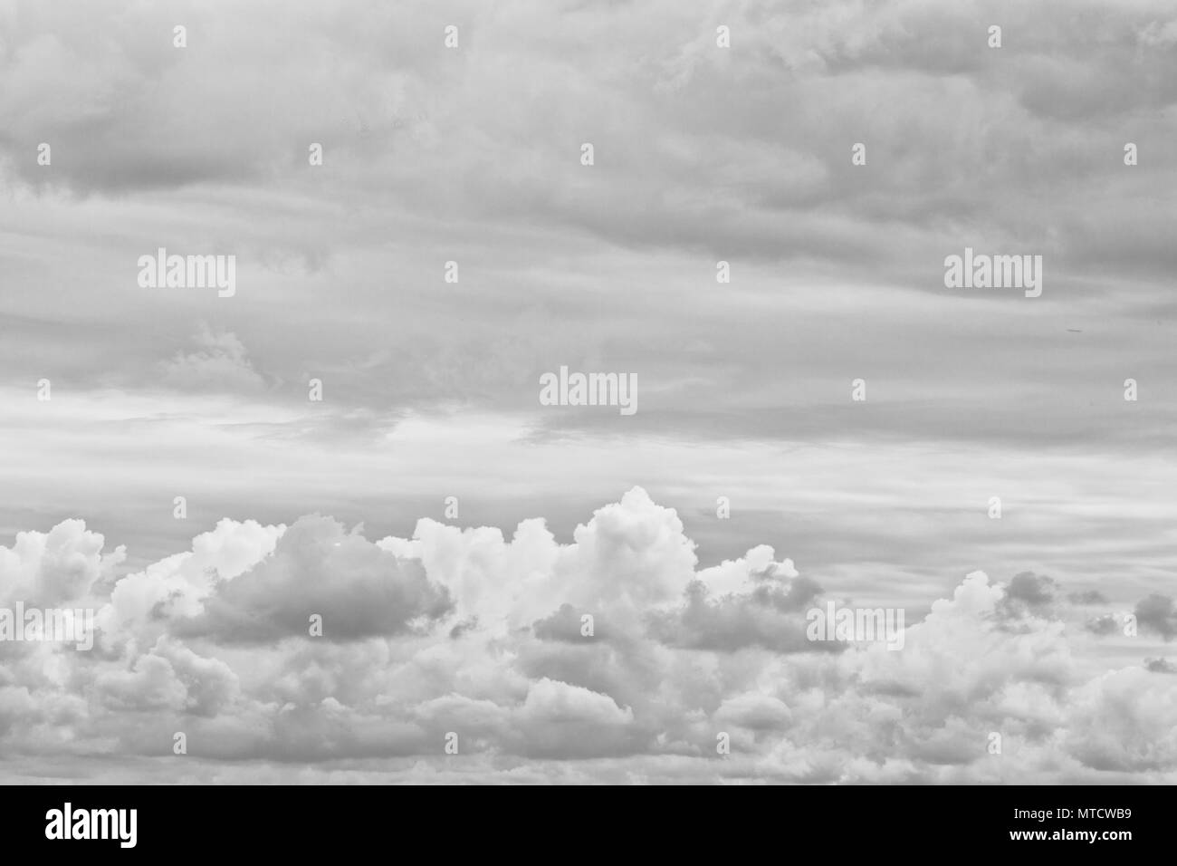 cloudy sky in a black and white version of processing Stock Photo - Alamy