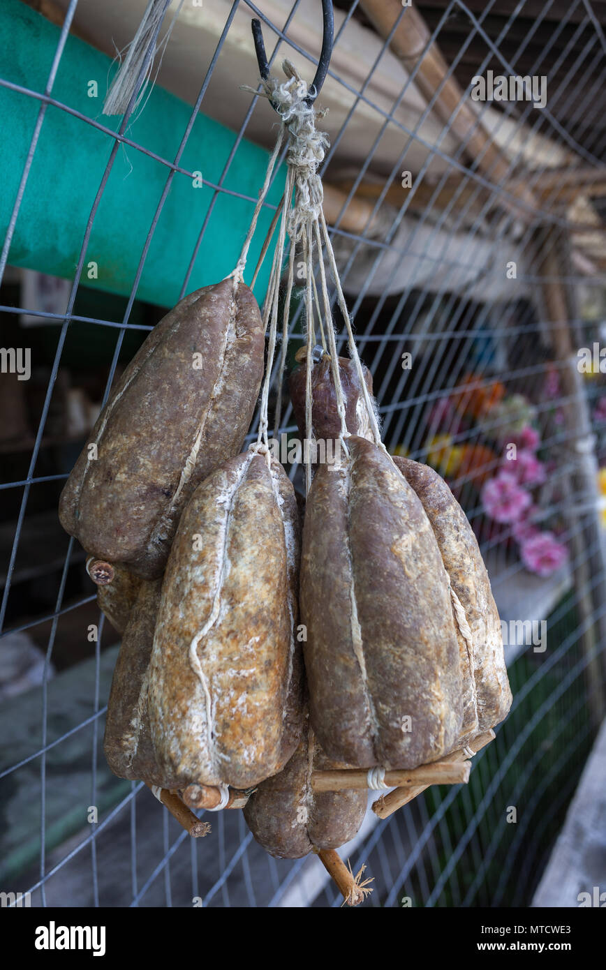 mortadella of Campotosto. Abruzzo Stock Photo Alamy